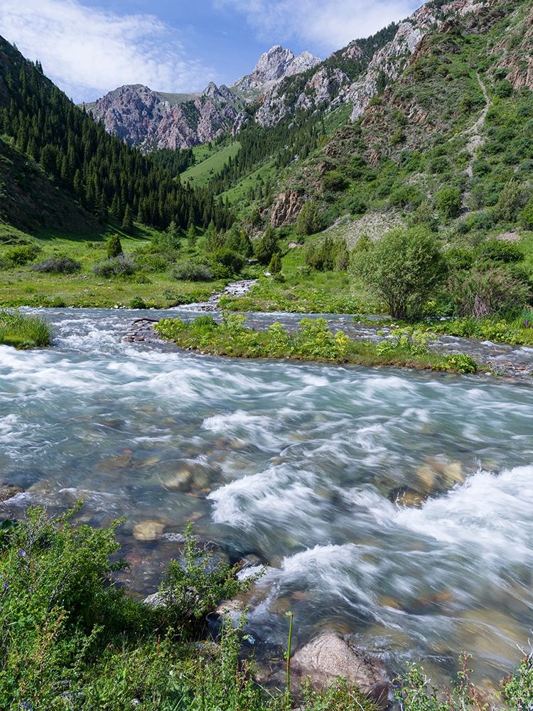 Landscape in the National Park Besch Tasch in the Talas Alatoo mountain range